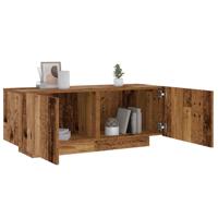 Nachtkastje 100x35x40 cm bewerkt hout oud houtkleurig