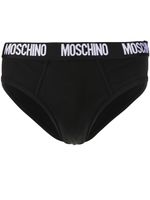 Moschino slip à bande logo - Noir