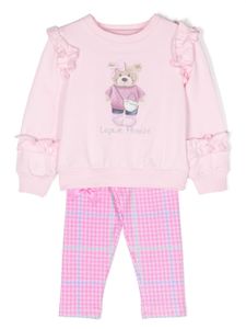 Lapin House ensemble legging-sweat à imprimé ourson - Rose