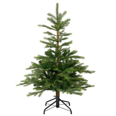 Bellatio Decorations Grandis Fir Kunst kerstboom - groen - H120 cm - D91 cm - kunstboom