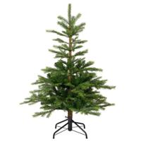 Bellatio Decorations Grandis Fir Kunst kerstboom - groen - H120 cm - D91 cm - kunstboom