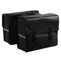 7-series Fietstas dubbel 34 L zeildoek zwart - thumbnail