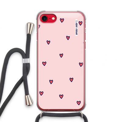 Hartjes: iPhone SE 2020 Transparant Hoesje met koord
