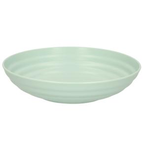 Rond bord/camping - diep bord - D19 cm - mintgroen - kunststof - onbreekbaar