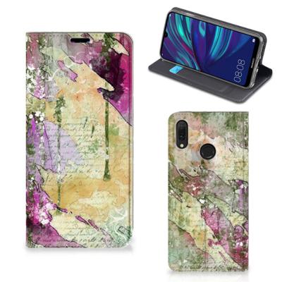 Bookcase Huawei Y7 hoesje Y7 Pro (2019) Letter Painting Bookcase Huawei Y7 hoesje Y7 Pro (2019) Letter Painting