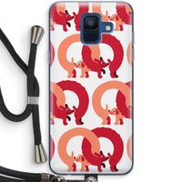 Dogs: Samsung Galaxy A6 (2018) Transparant Hoesje met koord