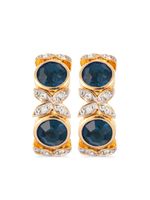 Susan Caplan Vintage boucles d'oreilles D'Orlan serties de cristaux (années 1980)