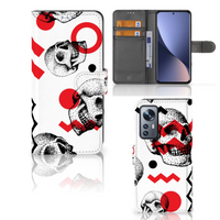 Telefoonhoesje met Naam Xiaomi 12 | 12X Skull Red - thumbnail