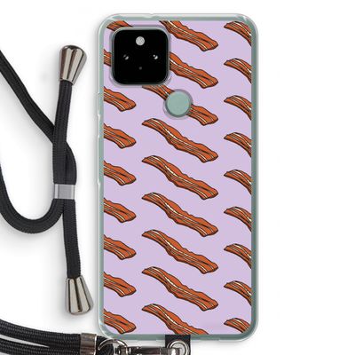 Bacon to my eggs #2: Pixel 5 Transparant Hoesje met koord
