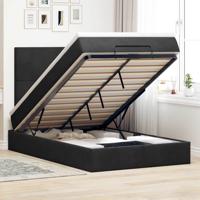 Ottoman bed met matrassen en LED's 120x200cm fluweel zwart