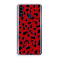 Red Leopard: Samsung Galaxy A20s Transparant Hoesje