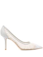 Jimmy Choo escarpins Love 85 à paillettes - Blanc