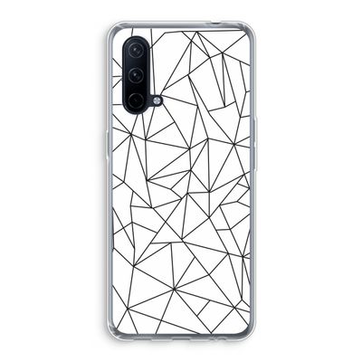 Geometrische lijnen zwart: OnePlus Nord CE 5G Transparant Hoesje