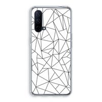 Geometrische lijnen zwart: OnePlus Nord CE 5G Transparant Hoesje