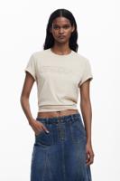 T-shirt met logo en studs - WHITE - XL