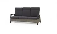 Trestino verstelbare loungebank barree 3-zits antraciet