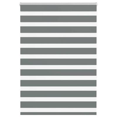 Zebra rolgordijn 95x150 cm stofbreedte 90,9 cm donkergrijs