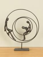 Metalen beeldje Cirkels, 23 cm