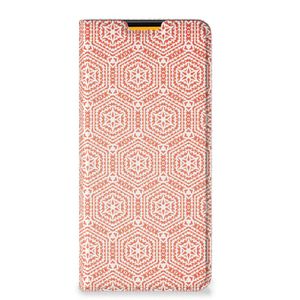 Samsung Galaxy M52 Hoesje met Magneet Pattern Orange