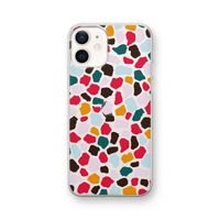 Colored Giraffe: iPhone 12 Transparant Hoesje