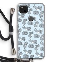 Poezen: Pixel 4a Transparant Hoesje met koord