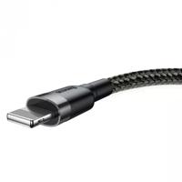 Baseus Cafule USB Lightning Kabel 2.4A 0.5m (Grijs + Zwart) - thumbnail