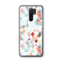 Gekleurde driehoekjes pastel: Xiaomi Redmi 9 Transparant Hoesje