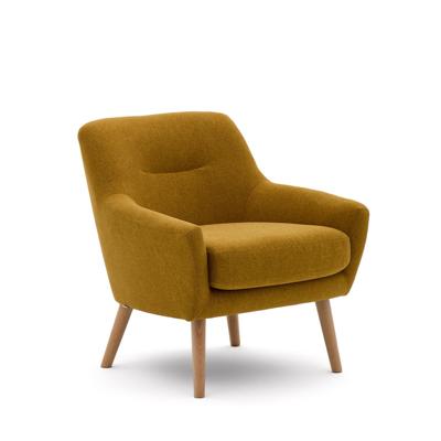 Kave Home Fauteuil 'Candela' kleur Mosterdgeel
