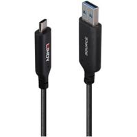 Lindy 43395 USB-kabel USB 3.2 Gen 1 (3.1 Gen 1) 10 m USB A USB C Zwart
