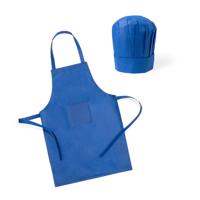 Kookschort met koksmuts - blauw - voor kinderen - verstelbaar - koksset Kookschort met koksmuts - blauw - voor kinderen - verstelbaar - koksset