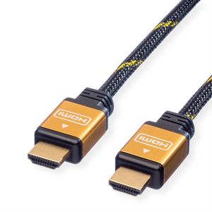 ROLINE GOLD HDMI High Speed Kabel, M/M, 1 m