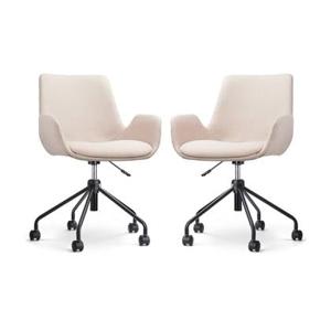 Nolon Nout-Eef Bureaustoelen Set van 2 - Beige - Zwart