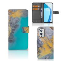 OnePlus 9 | Bookcase | Marble Blue Gold