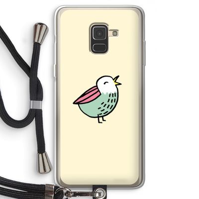 Birdy: Samsung Galaxy A8 (2018) Transparant Hoesje met koord