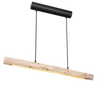Globo HanglampMella zwart met hout 80cm - 15379-15