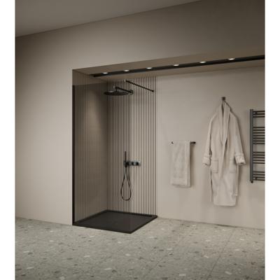 Inloopdouche BWS Elonpa Helder Glas 110x200 cm Zwart Boss & Wessing