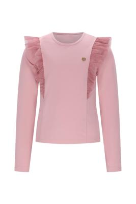 Le Chic winter t-shirt meisjes - roze - Nuffy - confetti-net