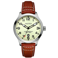 Horlogeband Nautica A09560G / N17616G Leder Cognac 20mm - thumbnail