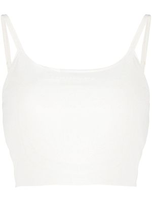 Alexander Wang débardeur crop à encolure ronde - Blanc
