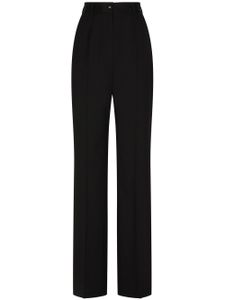 Dolce & Gabbana pantalon en laine à coupe ample - Noir