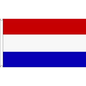 Vlag Nederland in extra groot formaat - 150 x 240 cm - polyester - met ophangogen