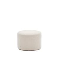 Kave Home Poef 'Kaeli' Bouclé, 60cm, kleur Ecru