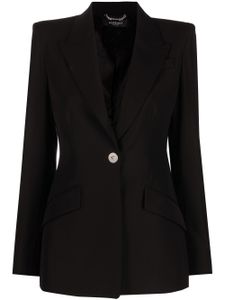 Versace blazer en laine à simple boutonnage - Noir