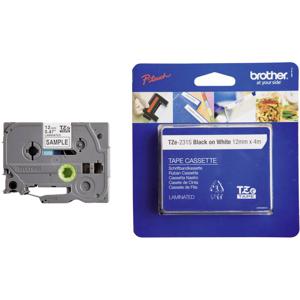 Brother TZe-231S Labeltape Tapekleur: Wit Tekstkleur: Zwart 12 mm 4 m