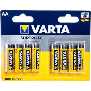 Varta batterijen AA Superlife R06 1,5V zink-carbon 8 stuks