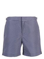 Orlebar Brown geometric-pattern swim shorts - Bleu