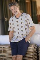 Katoenen heren shortama schildpad