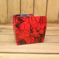 Bonbon doosjes - Chocolade doosje - Rood bloem LAAG - 12 stuks