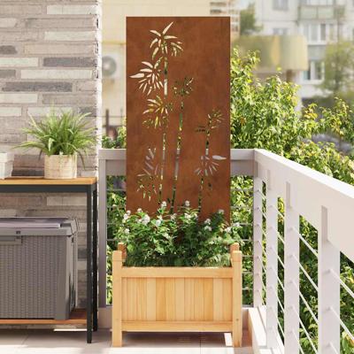 Tuin decoratief paneel Roestig 50 x 140 cm Verweerd staal