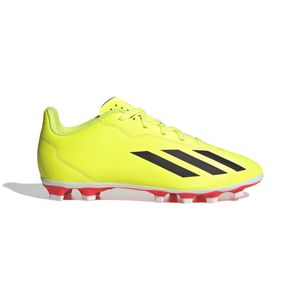 adidas X Crazyfast Club Gras / Kunstgras Voetbalschoenen (MG) Kids Geel Zwart Wit